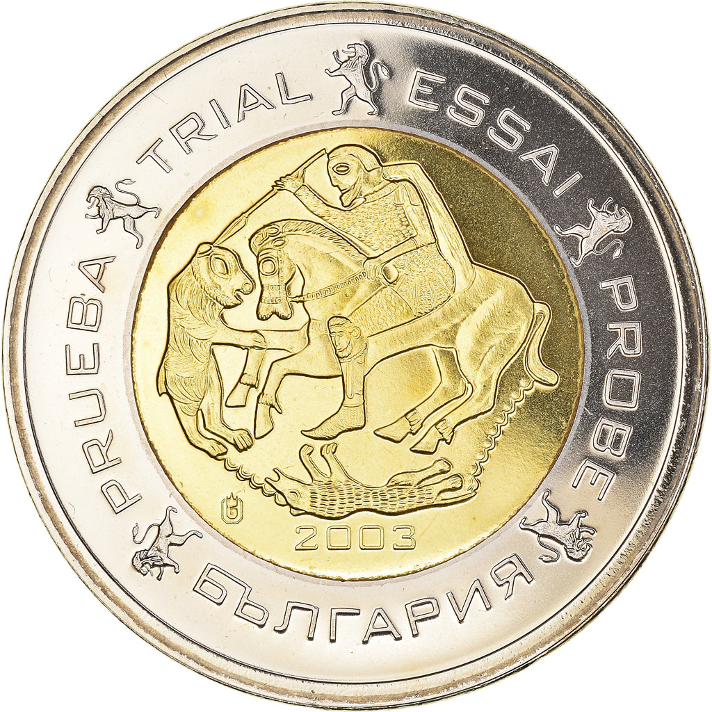 Bulgaria, Fantasy euro patterns, 2 Euro, 2003, MS(64), Miedź
