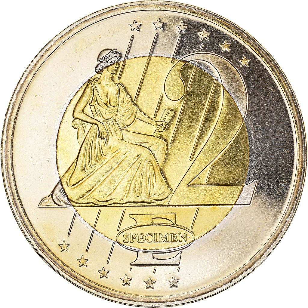 Bulgaria, Fantasy euro patterns, 2 Euro, 2003, MS(64), Miedź