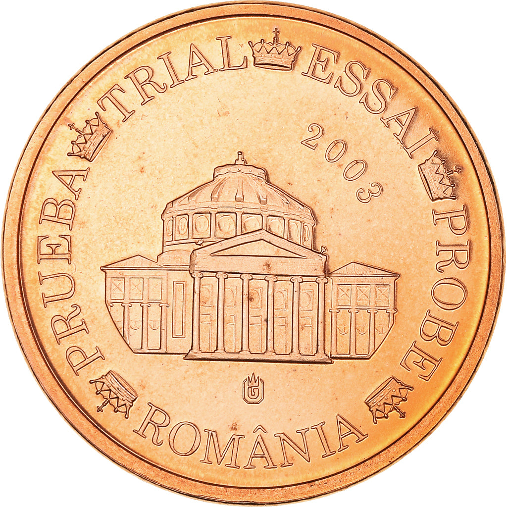 Romania, Fantasy euro patterns, Euro Cent, 2003, SPL, Rame