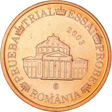 Romania, Fantasy euro patterns, Euro Cent, 2003, SPL, Rame