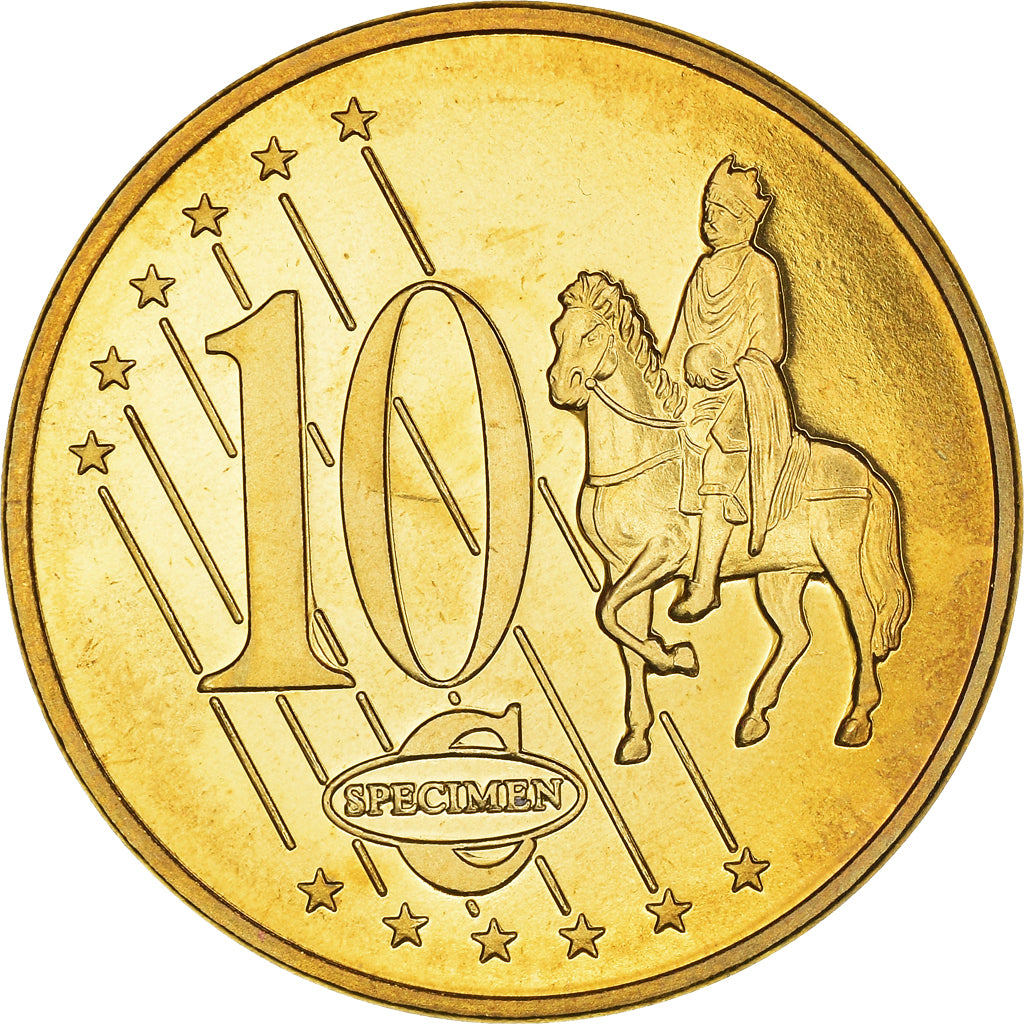 Romania, Fantasy euro patterns, 10 Euro Cent, 2003, AU(55-58), Copper
