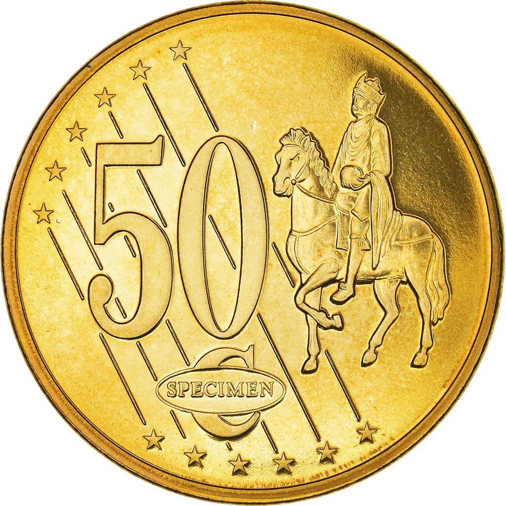 Rumunia, Fantasy euro patterns, 50 Euro Cent, 2003, MS(64), Miedź