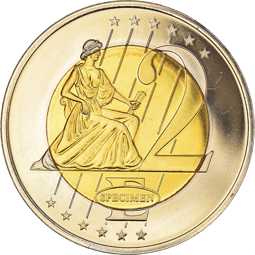 Romania, Fantasy euro patterns, 2 Euro, 2003, MS(63), Copper