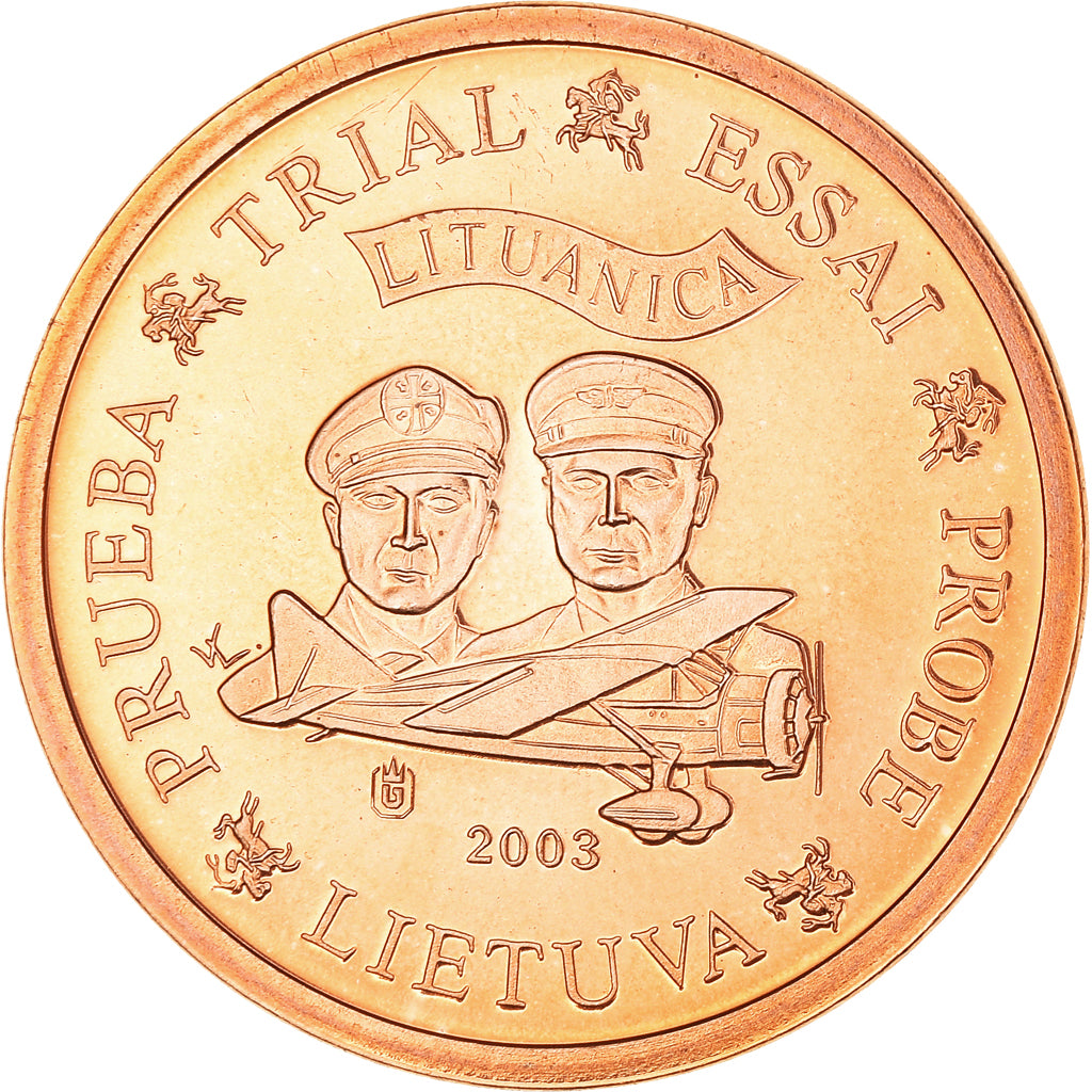 Lituania, Fantasy euro patterns, 2 Euro Cent, 2003, SC+, Bimetálico