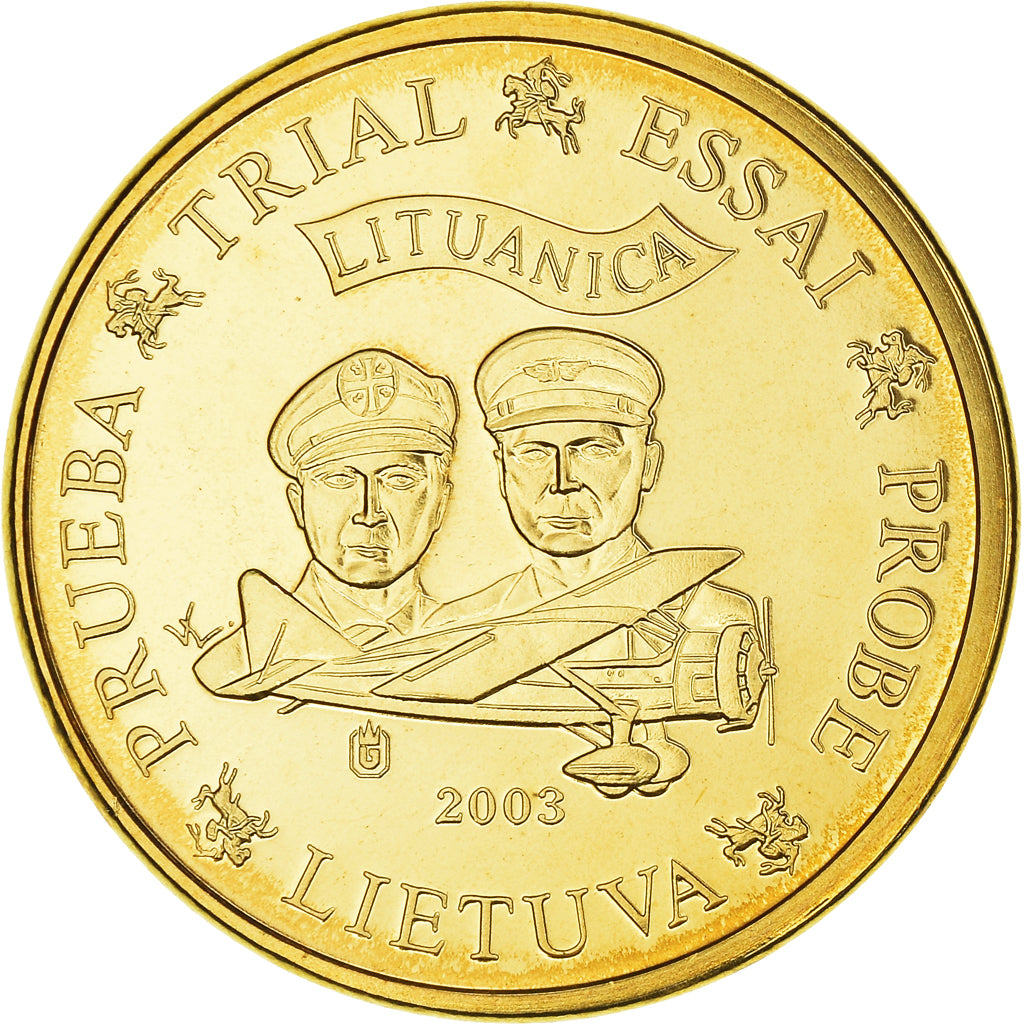 Lithuania, Fantasy euro patterns, 10 Euro Cent, 2003, MS(65-70), Bi-Metallic