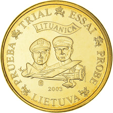 Lithuania, Fantasy euro patterns, 10 Euro Cent, 2003, MS(65-70), Bi-Metallic