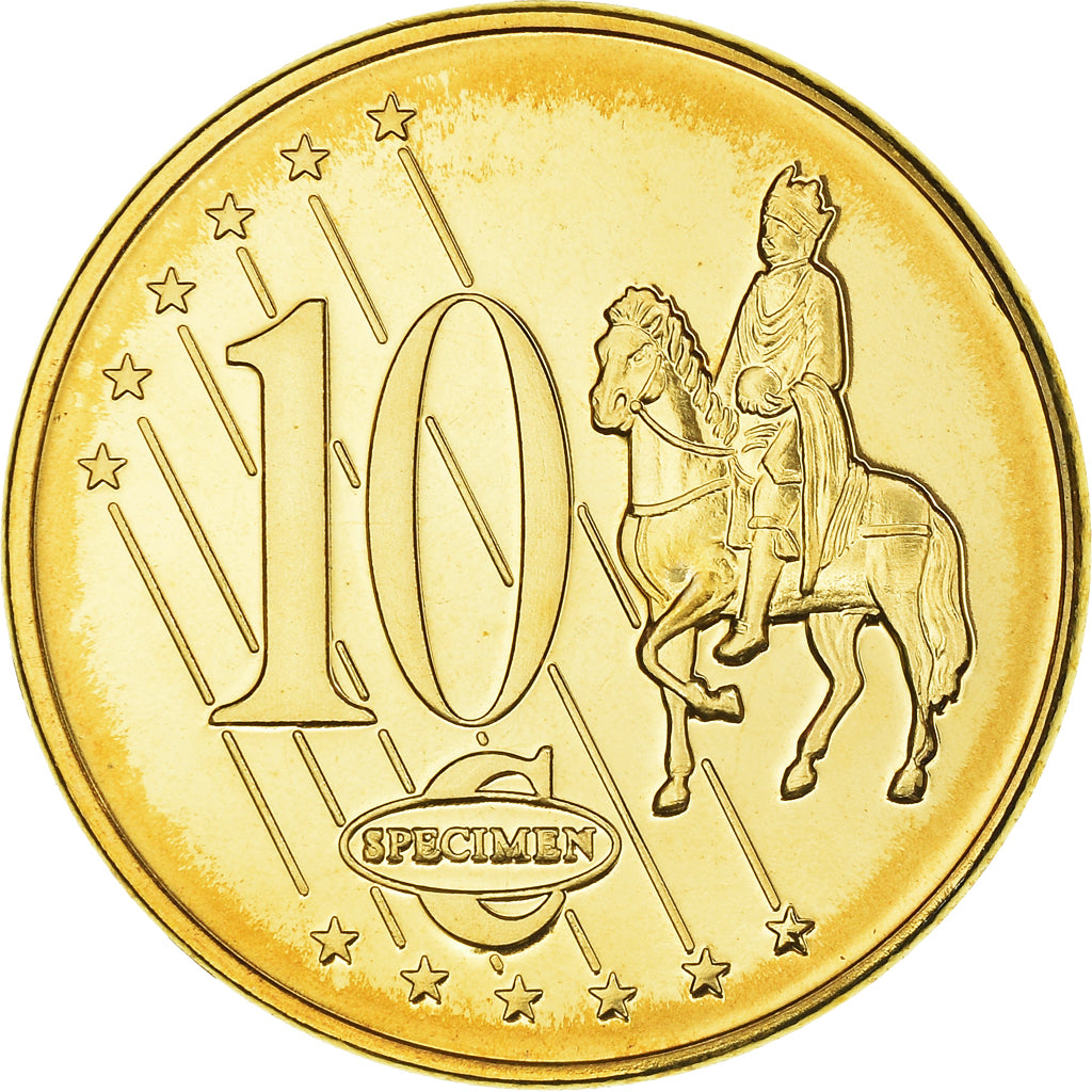 Lithuania, Fantasy euro patterns, 10 Euro Cent, 2003, MS(65-70), Bi-Metallic
