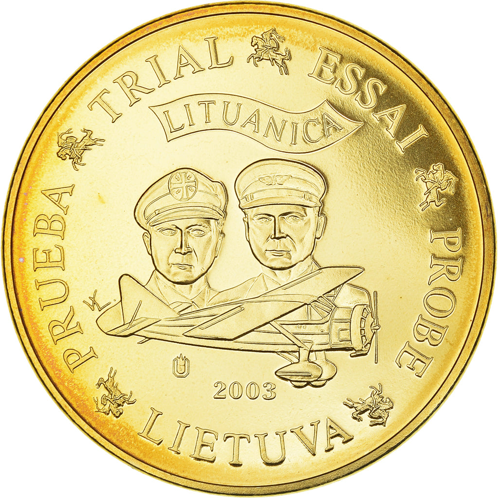 Lithuania, Fantasy euro patterns, 50 Euro Cent, 2003, MS(65-70), Bi-Metallic