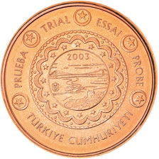 Turkey, Euro Cent, 2003, unofficial private coin, MS(65-70), Copper Plated Steel