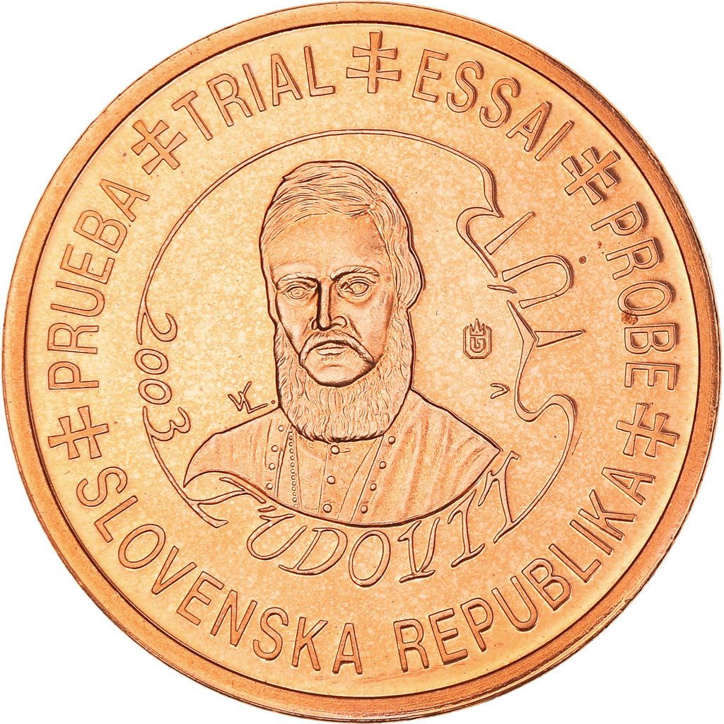 Eslovaquia, Fantasy euro patterns, 2 Euro Cent, 2003, SC+, Cobre