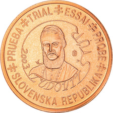 Eslovaquia, Fantasy euro patterns, 2 Euro Cent, 2003, SC+, Cobre