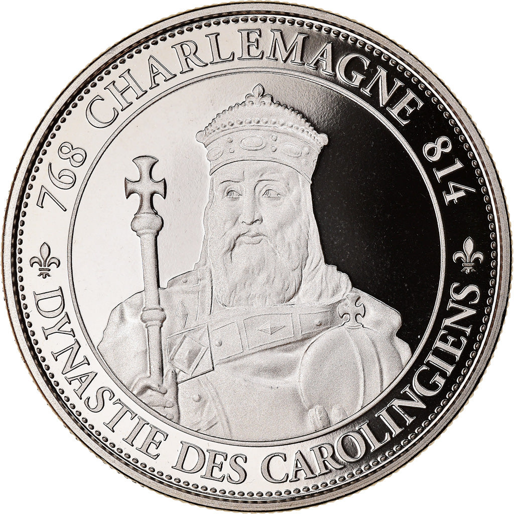 França, Medal, Les Rois de France, Charlemagne, História, MS(65-70)