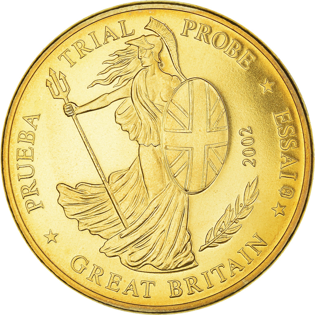 Great Britain, 20 Euro Cent, 2002, unofficial private coin, MS(65-70), Copper