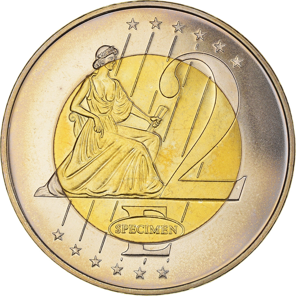 Großbritannien, 2 Euro, 2002, unofficial private coin, UNZ+, Copper Plated