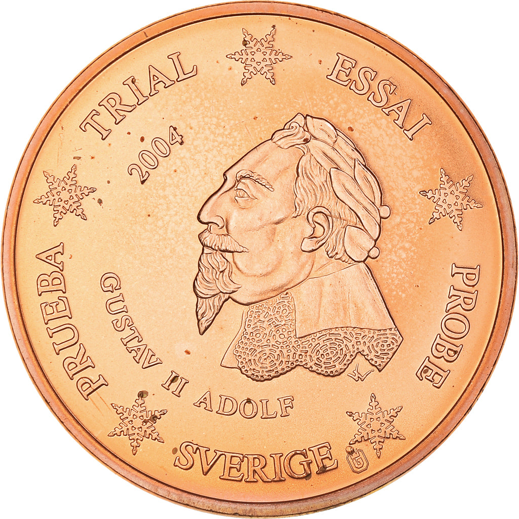 Sweden, 5 Euro Cent, 2004, unofficial private coin, MS(64), Copper Plated Steel