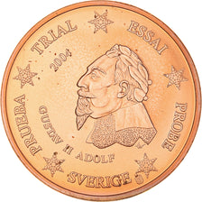 Sweden, 5 Euro Cent, 2004, unofficial private coin, MS(64), Copper Plated Steel