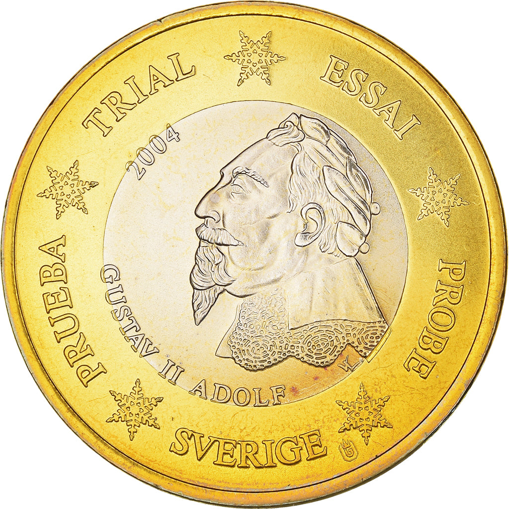 Sweden, Euro, 2004, unofficial private coin, MS(64), Copper Plated Steel