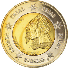 Sweden, 2 Euro, 2004, unofficial private coin, MS(60-62), Copper Plated Steel