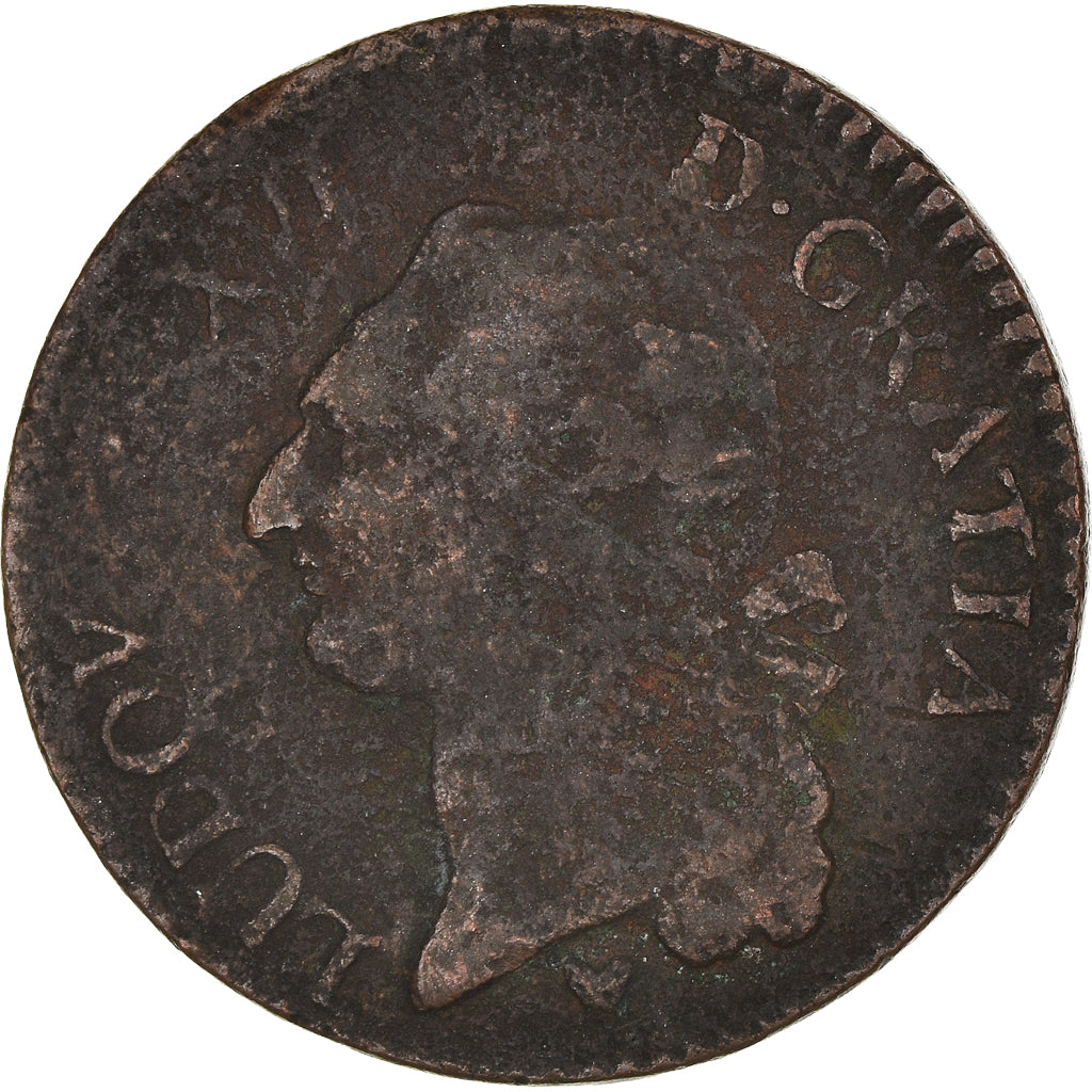 Munten, Frankrijk, Louis XVI, Sol ou sou, Sol, 1784, Strasbourg, FR, Koper