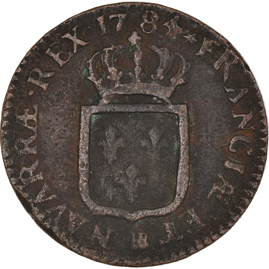 Munten, Frankrijk, Louis XVI, Sol ou sou, Sol, 1784, Strasbourg, FR, Koper