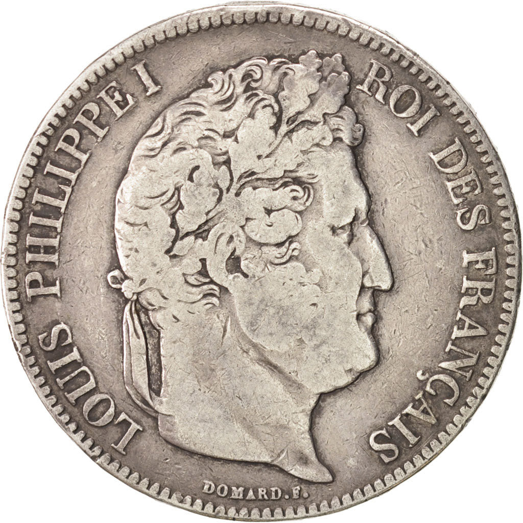 Louis-Philippe I, 5 Francs tête laurée, 1833 W, Lille, Gadoury 678