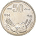 Münze, Somalia, 50 Senti, 1984, SS, Nickel plated steel, KM:26a