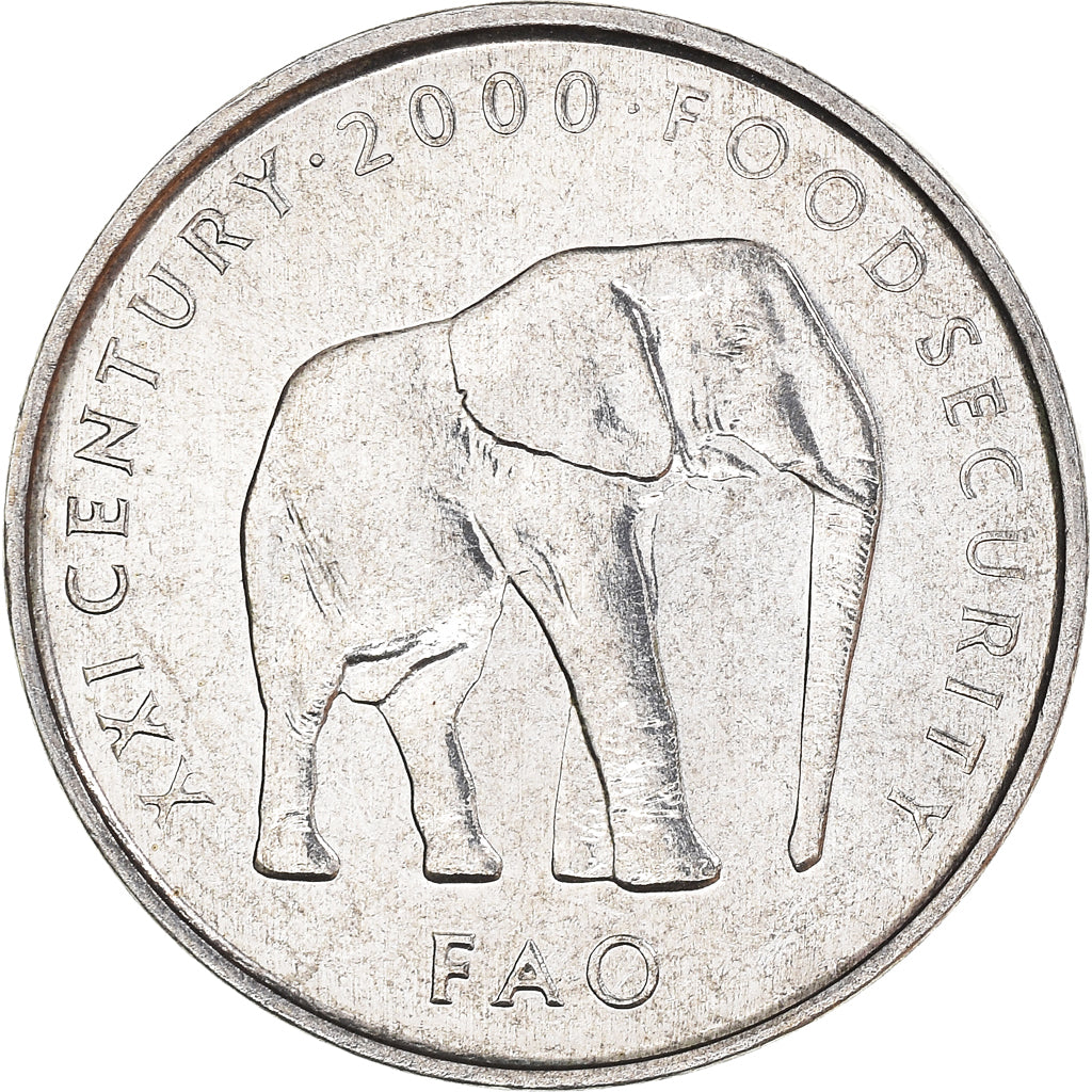 Coin, Somalia, 5 Shilling / Scellini, 2000, MS(63), Aluminum, KM:45