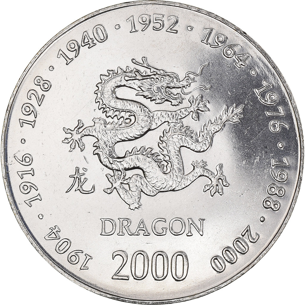 Coin, Somalia, 10 Shillings / Scellini, 2000, MS(63), Nickel Clad Steel, KM:94