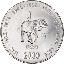 Coin, Somalia, 10 Shillings / Scellini, 2000, MS(63), Nickel Clad Steel, KM:100