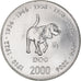 Coin, Somalia, 10 Shillings / Scellini, 2000, MS(63), Nickel Clad Steel, KM:100