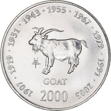 Coin, Somalia, 10 Shillings / Scellini, 2000, MS(63), Nickel Clad Steel, KM:97