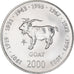 Coin, Somalia, 10 Shillings / Scellini, 2000, MS(63), Nickel Clad Steel, KM:97