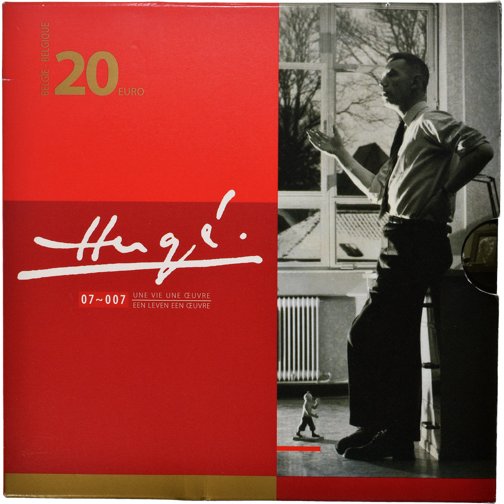 Belgium, 20 Euro, Hergé, 2007, MS(65-70), Silver, KM:262
