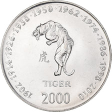 Coin, Somalia, 10 Shillings / Scellini, 2000, MS(63), Nickel Clad Steel, KM:92