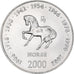 Coin, Somalia, 10 Shillings / Scellini, 2000, MS(63), Nickel Clad Steel, KM:96