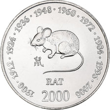 Coin, Somalia, 10 Shillings / Scellini, 2000, MS(63), Nickel Clad Steel, KM:90