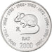 Coin, Somalia, 10 Shillings / Scellini, 2000, MS(63), Nickel Clad Steel, KM:90