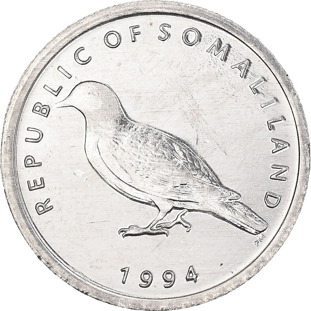 Coin, Somaliland, Shilling, 1994, Pobjoy Mint, AU(50-53), Aluminum, KM:1