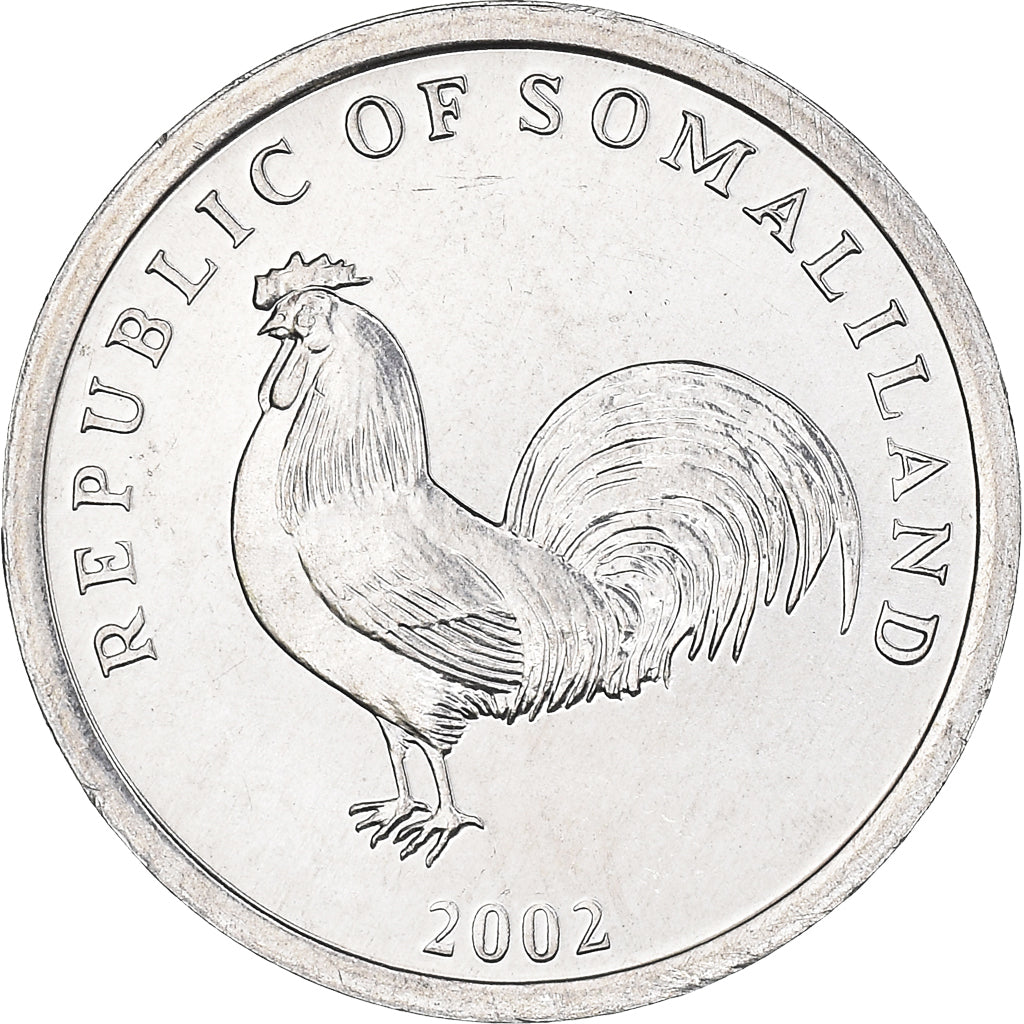 Coin, Somaliland, 5 Shillings, 2002, MS(63), Aluminum, KM:5
