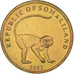 Coin, Somaliland, 10 Shillings, 2002, MS(63), Brass, KM:3