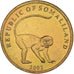 Coin, Somaliland, 10 Shillings, 2002, MS(63), Brass, KM:3