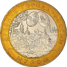 Coin, Russia, 10 Roubles, 2003, St. Petersburg, MS(63), Bi-Metallic, KM:817