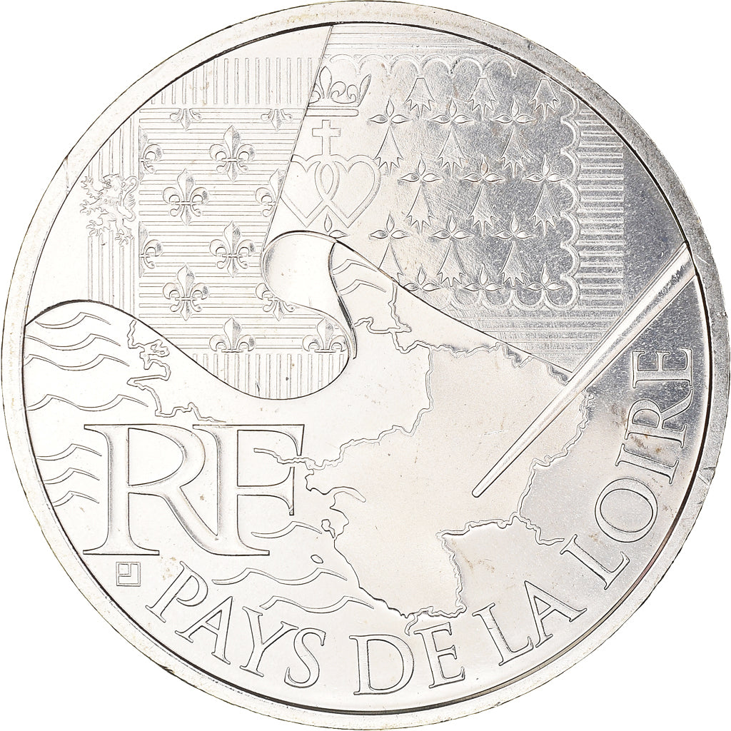 France, 10 Euro, 2010, Paris, MS(65-70), Silver, KM:1665