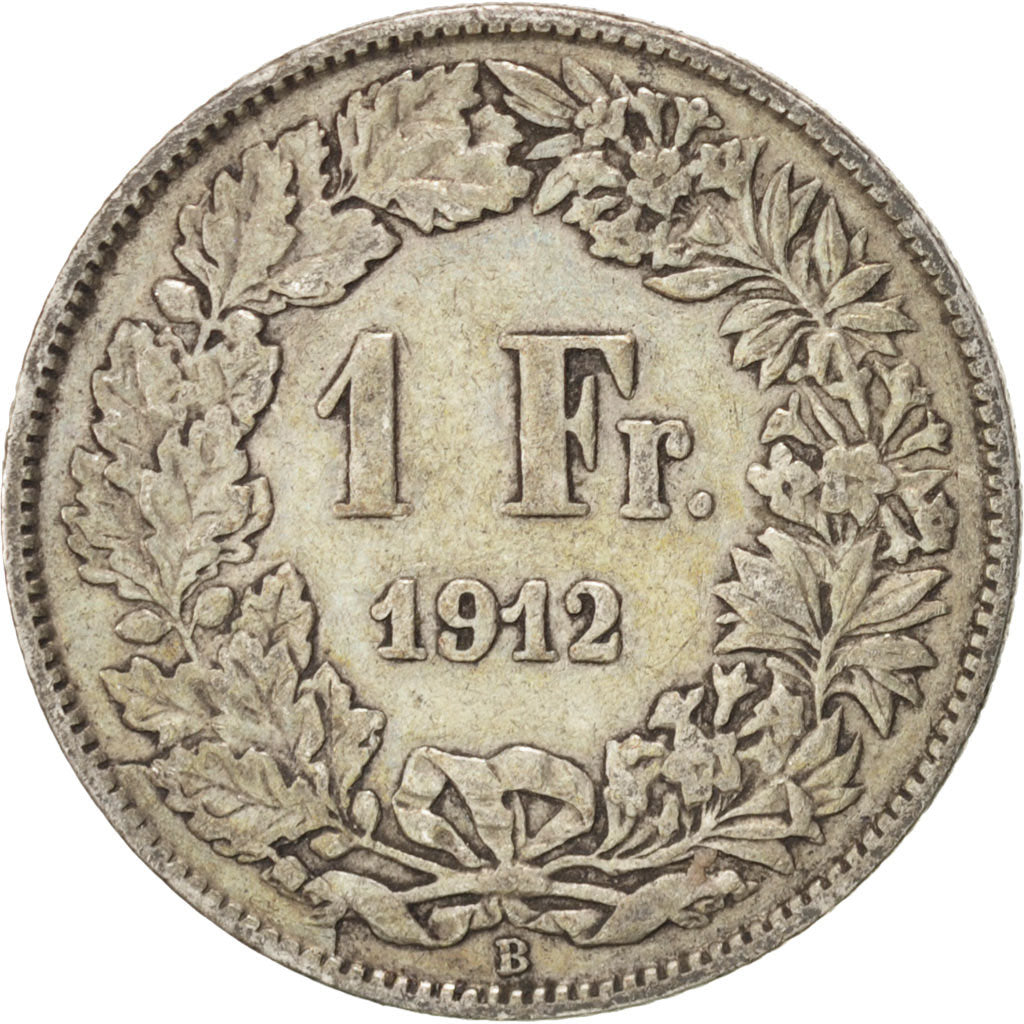 Svizzera, Franc, 1912, Bern, BB, Argento, KM:24