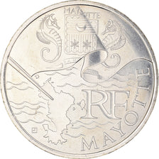 France, 10 Euro, Mayotte, 2010, Paris, MS(63), Silver
