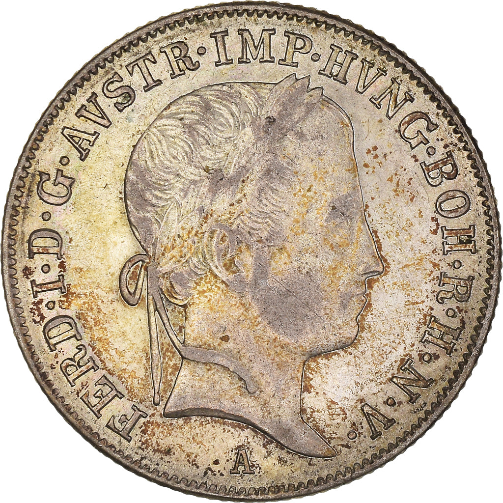 Coin, Austria, Ferdinand I, 20 Kreuzer, 1847, Vienna, EF(40-45), Silver, KM:2208