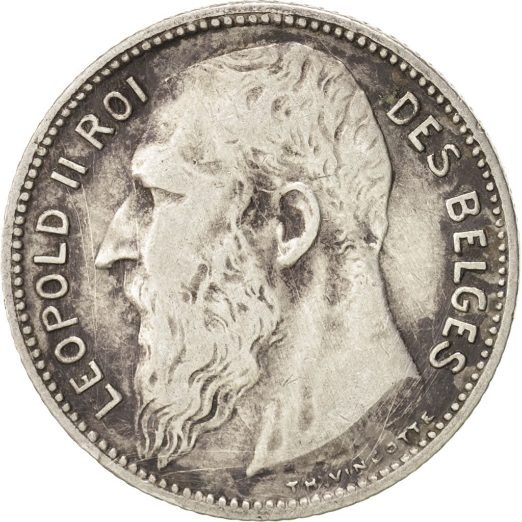 Moneta, Belgio, Franc, 1904, MB+, Argento, KM:56.1