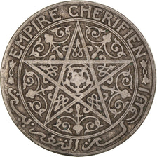 Coin, Morocco, Yusuf, Franc, 1921 (AH 1340), bi-Bariz, Paris, VF(20-25), Nickel