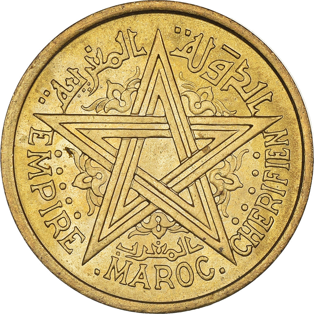 Monnaie, Maroc, Mohammed V, Franc, 1945, Paris, SUP, Bronze-Aluminium, KM:41