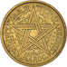 Coin, Morocco, Mohammed V, 2 Francs, 1945, Paris, EF(40-45), Aluminum-Bronze